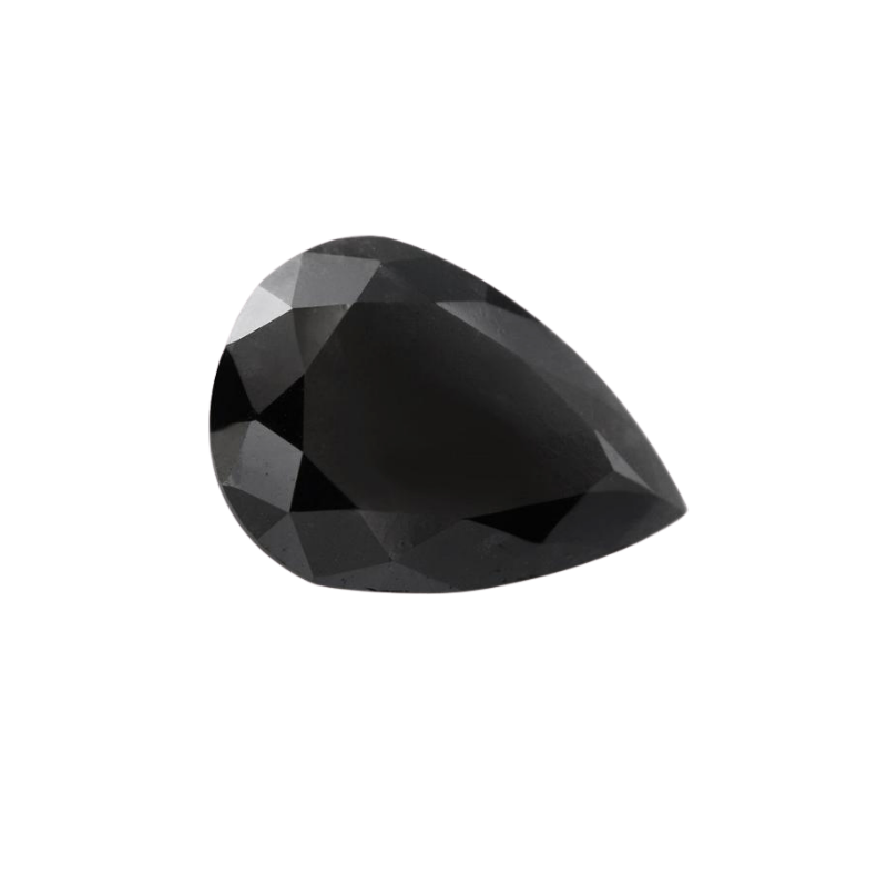 1 Carat Pear Shape Natural Black Diamond