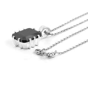 5 Ct Emerald Cut Solitaire Prong Set Black Diamond Pendant