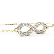 0.63 Carat Diamond Infinity Bracelet in Gold for Women