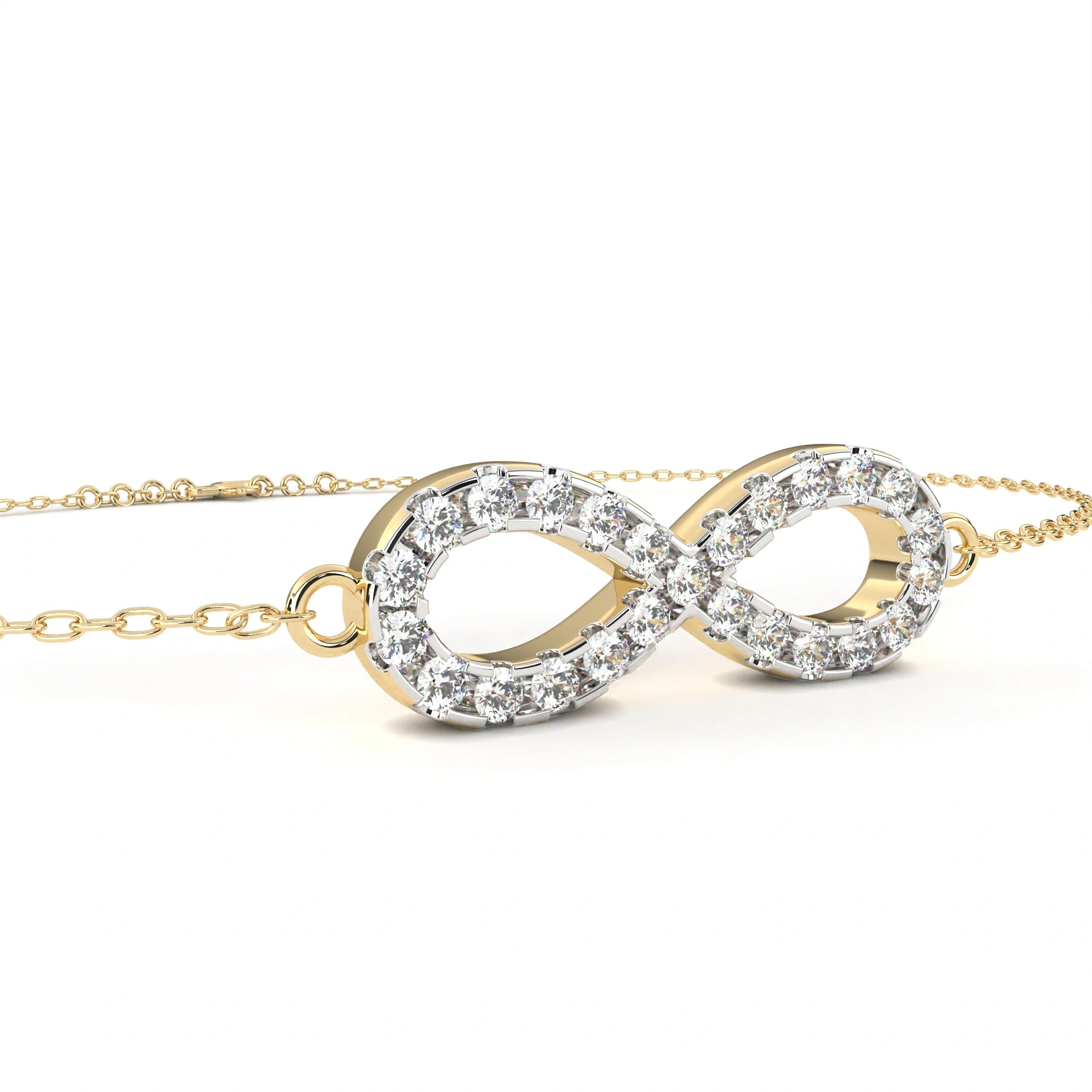 0.63 Carat Diamond Infinity Bracelet in Gold for Women
