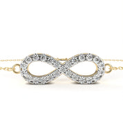 0.63 Carat Diamond Infinity Bracelet in Gold for Women