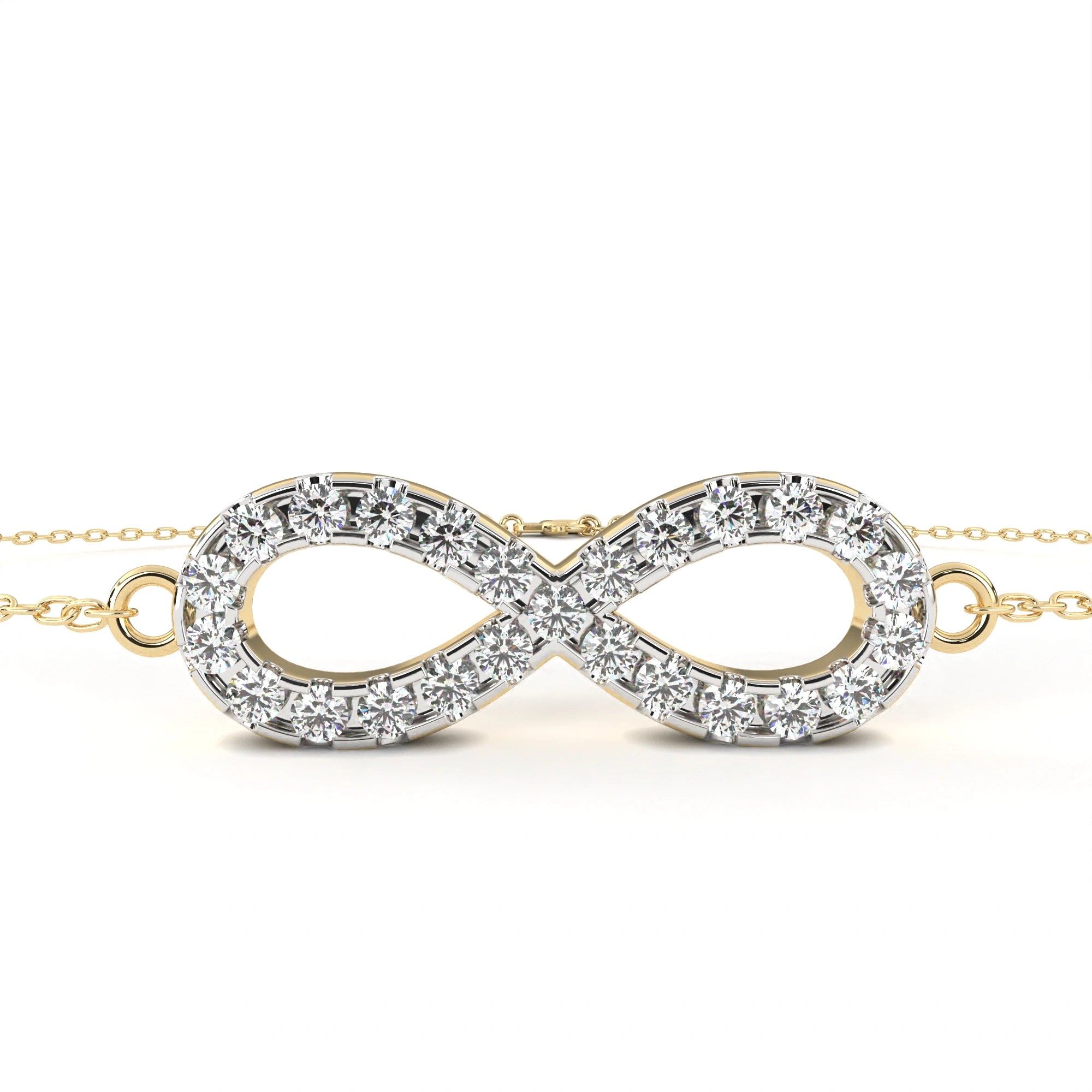 0.63 Carat Diamond Infinity Bracelet in Gold for Women
