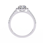 1.78 Ct Halo Diamond Ring Lab Created With Accent Stones