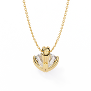 2 Ct Classic Round Cut Diamond Necklace Yellow Gold