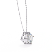 2 Ct Cushion Cut Diamond Solitaire Pendant Necklace in White Gold