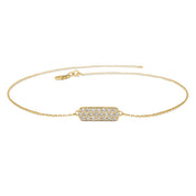 0.55 Ct Round Cut Bar Setting Diamond Bracelet 18K Rose Gold Natural Diamond