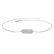 0.55 Ct Round Cut Bar Setting Diamond Bracelet 950 Platinum Natural Diamond