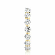 2 Carat Round Cut Bar Set Diamond Eternity Band In Yellow Gold