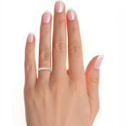2 Carat Round Cut Bar Set Diamond Eternity Band In Yellow Gold