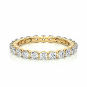 1.10 Ct Round Cut Bar Setting Lab Diamond Eternity Wedding Band In White Gold Yellow
