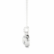 1.56 Carat Round Cut Halo Prong Setting Diamond Pendant