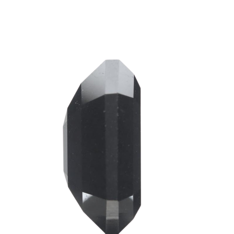 3 Carat Emerald Cut Natural Black Diamond