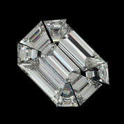 9 Pcs Emerald Shape Pie Cut Diamond
