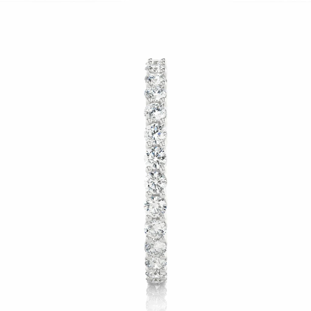 1.05 Ct Round Cut Prong Set Lab Diamond Eternity Wedding Band Eternity Wedding Rings