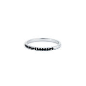 0.49 Ct Round Cut Black Diamond Eternity Band Black Diamond Wedding Rings