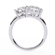 3.71 Ct Lab Created Diamond Rings Toi Et Moi Double Stone Rings