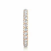 1.05 Carat Round Cut French Setting Diamond Eternity Band In Rose Gold