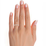 1.05 Carat Round Cut French Setting Diamond Eternity Band In Rose Gold