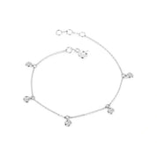 0.54 Carat Diamond Station Bracelet in Yellow Gold 950 Platinum Natural Diamond