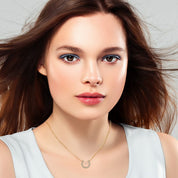 0.50 Ct Round Cut Channel Setting Horseshoe Diamond Necklace