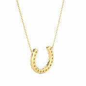 0.50 Ct Round Cut Channel Setting Horseshoe Diamond Necklace