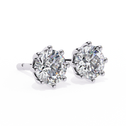 1.30 Ct Prong Set Diamond Stud Earrings for Women 18K White Gold Natural Diamond