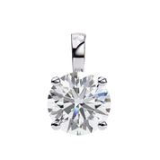 2 Ct. Round Lab Grown Diamond Pendant 14K White Gold