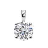2 Ct. Round Lab Grown Diamond Pendant 14K White Gold