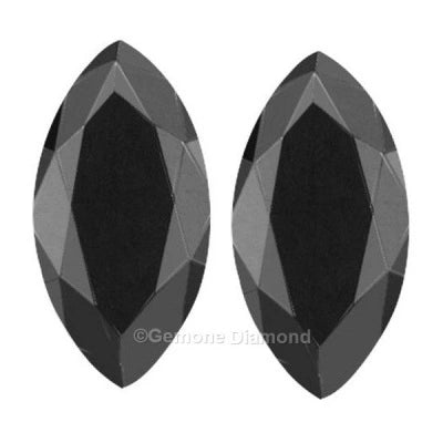 10 X 5 Mm Marquise Cut Diamond Natural Black Diamonds