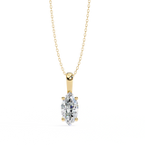 1 Ct Marquise Cut Diamond Solitaire Pendant in Yellow Gold