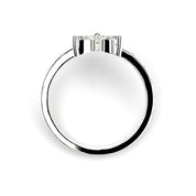 0.54 Ct Butterfly Marquise Diamond Promise Ring with Pavé Accent Band