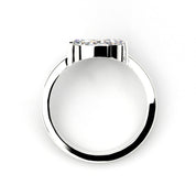 1 Ct Marquise Cut Diamond Solitaire Ring with Curved Band Design