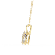 2.61 Ct Pear Shaped Diamond Solitaire Pendant in Yellow Gold