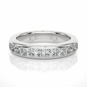 1.05 Ct Princess Cut Channel Set Diamond Eternity Wedding Band 950 Platinum Natural Diamond