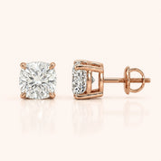 0.50 CT to 5 CT Cushion Cut Diamond Earrings