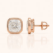 0.50 CT to 5 CT Cushion Cut Diamond Earrings