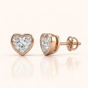 0.50 Ct to 5 Carat Heart Diamond Earrings in Multiple Settings