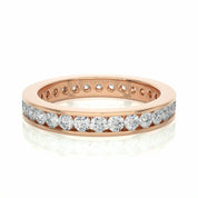 1.20 Carat Round Cut Channel Set Diamond Eternity Band In White Gold 18K Rose Gold Natural Diamond Eternity Wedding Rings