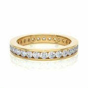 1.20 Carat Round Cut Channel Set Diamond Eternity Band In White Gold 18K Yellow Gold Natural Diamond Eternity Wedding Rings