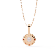 2 Ct Round Lab Diamond Solitaire Pendant Six Prong Rose Gold