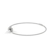 Round Cut Halo Black & White Diamond Bracelet