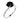 Angle view of a white gold engagement ring with a round black diamond center stone and pavé-set white diamonds on the band.