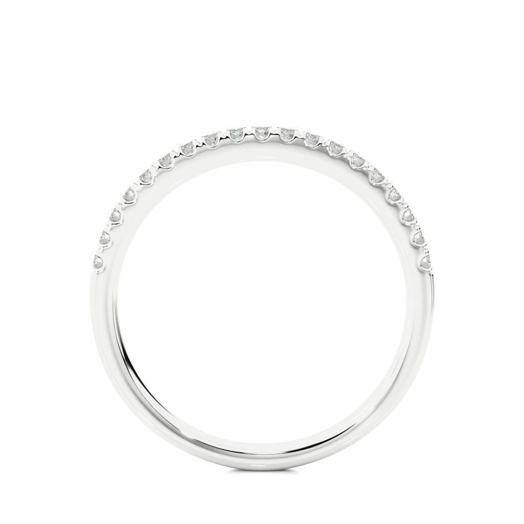 0.23 Carat Round Cut V Prong Setting Diamond Half Eternity Wedding Band Black Diamond Wedding Rings