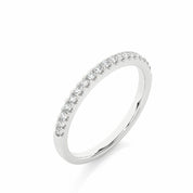 0.23 Carat Round Cut V Prong Setting Diamond Half Eternity Wedding Band Black Diamond Wedding Rings