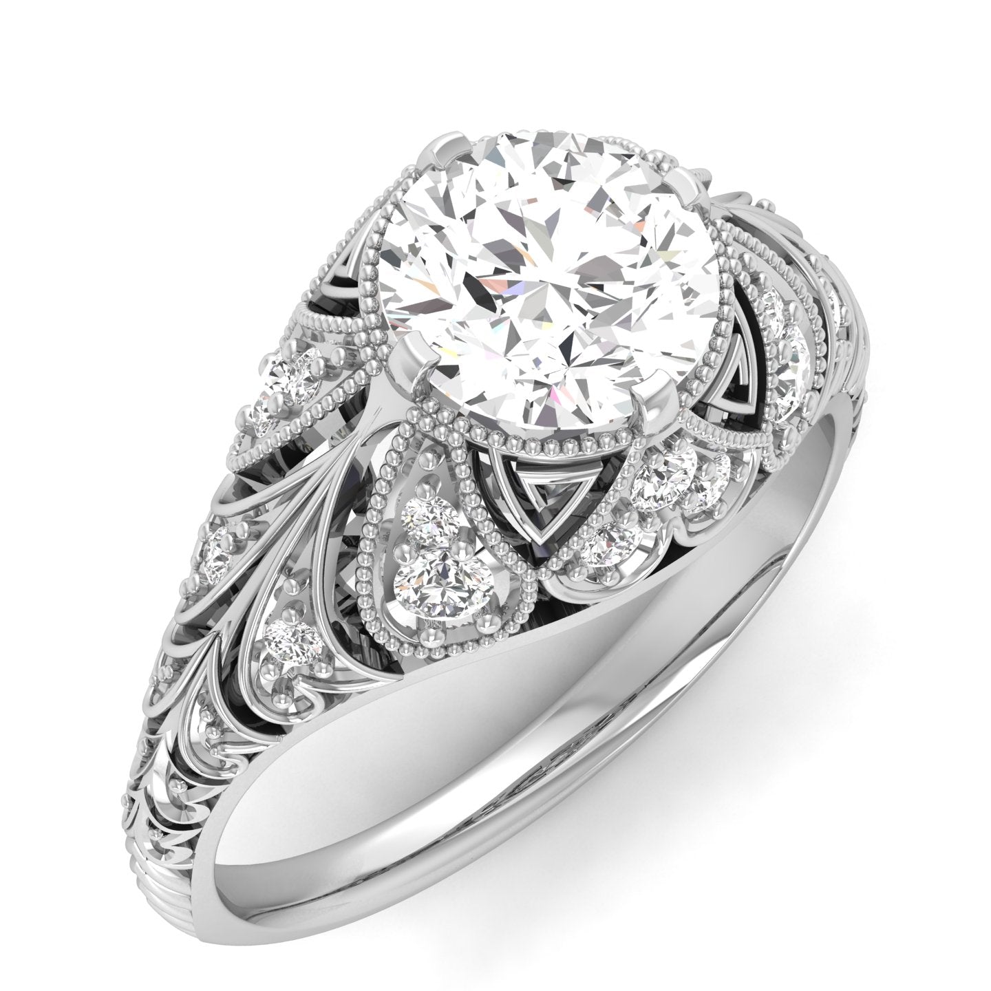 2 Carat Old European Cut Diamond Vintage Rings Vintage Engagement Rings