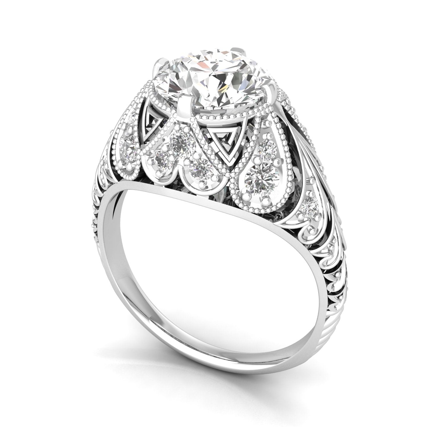2 Carat Old European Cut Diamond Vintage Rings Vintage Engagement Rings
