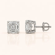 Asscher Cut Diamond Stud Earrings in Multiple Settings