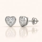 0.50 Ct to 5 Carat Heart Diamond Earrings in Multiple Settings