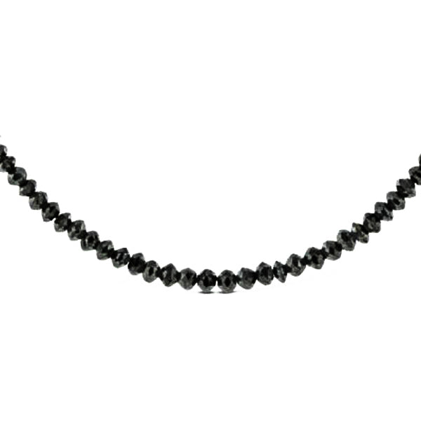 28 Inch Faceted Black Diamond Beads