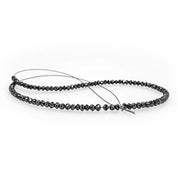 16 Inch Black Diamond Faceted Beads